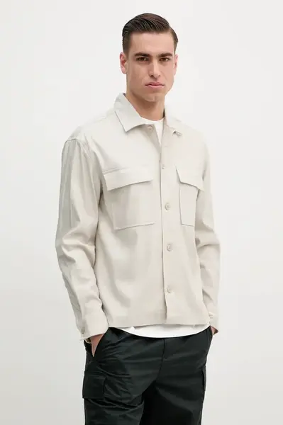 Košile s příměsí lnu Calvin Klein