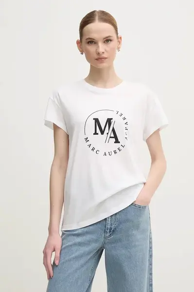 Tričko Marc Aurel bílá barva, 7635-7000-73814