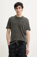 Bavlněné tričko Diesel T-ADJIND T-SHIRT šedá barva, A16407.0QJAH