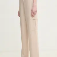 Kalhoty Marc Aurel dámské, béžová barva, jednoduché, high waist, 1828-2001-93404