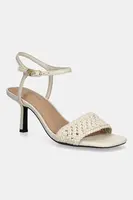 Sandály Tommy Hilfiger CROCHET LTHR KITTEN SANDAL