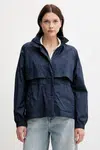 Bunda Tommy Hilfiger tmavomodrá barva, přechodná, WW0WW46444