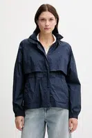 Bunda Tommy Hilfiger tmavomodrá barva, přechodná, WW0WW46444
