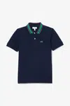 Dětská bavlněná polokošile Lacoste tmavomodrá barva, PJ8402