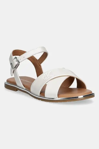 Dětské sandály Calvin Klein Jeans bílá barva, V3A2-82042