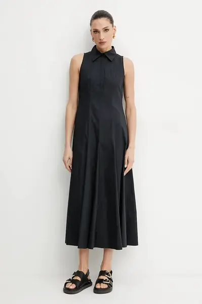 Bavlněné šaty MAX&Co. černá barva, maxi, 2516221014200