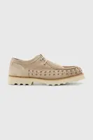 Semišové polobotky AllSaints Skiff Woven Shoe pánské, béžová barva, M057FC