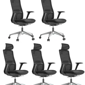 MERCURY 5PACK Ergonomická kancelářská židle WISDOM, černý plast, černá (5 ks)