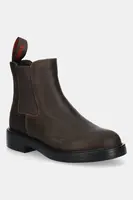 Nubukové kotníkové boty Camper Dean dámské, hnědá barva, na plochém podpatku, K400761-006