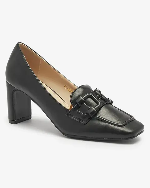 Resti Women's moccasin-style pumps in black Mokwell-Footwear