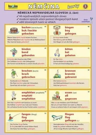 Němčina karty 2 - nepravidelná slovesa - Eva Podhajská