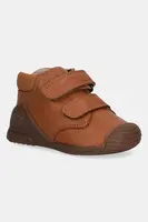 Dětské kožené polobotky Biomecanics hnědá barva, 251133