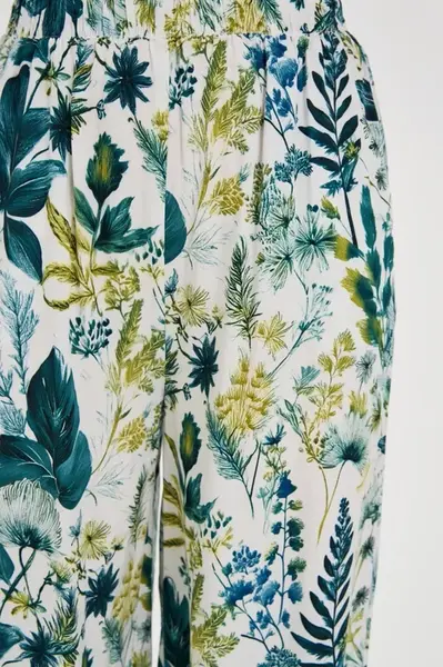 Marisse Patterned White Culottes