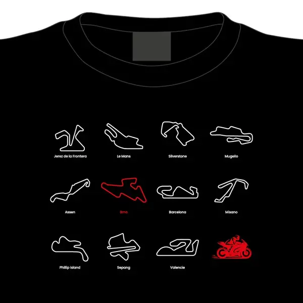 Tričko - okruhy MotoGP, L