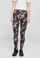 Women's soft black leggings AOP