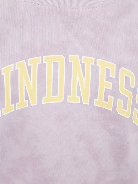 Svetlofialová dievčenská mikina s nápisom GAP Kindness