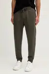 Bavlnené tepláky Armani Exchange zelená farba, jednofarebné, XM001299 AF20934