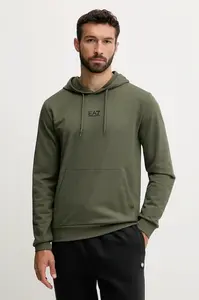 EA7 Emporio Armani mikina s kapucňou pánska bavlnená s elastanom