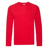 Red Men's T-shirt Original Fruit of the Loom Sleeve