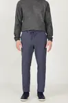 AC&Co / Altınyıldız Classics Men's Navy Blue Slim Fit Slim Fit Waist Tie Flexible Trousers