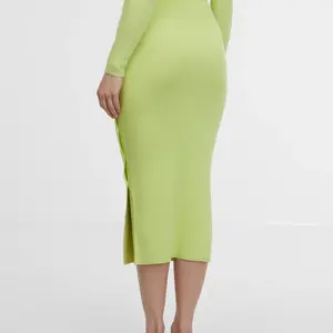 Svetlozelená midi svetrová sukňa Orsay