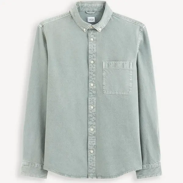 Svetlomodrá pánska džínsová košeľa Celio Daindie