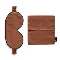 Bavlněná maska na oči HAY Outline Sleep Mask hnědá barva