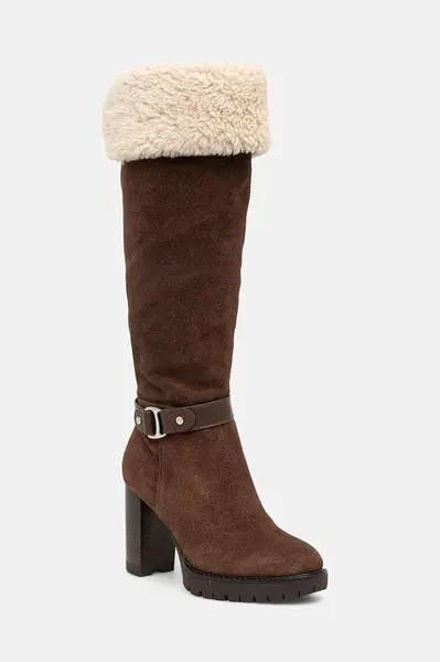 Semišové čižmy Lauren Ralph Lauren Tasha Tl Hl