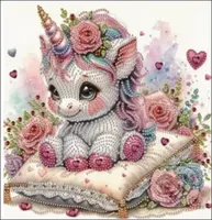 Diamantové malování Květinový jednorožec