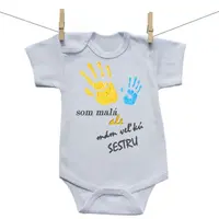 Boodyy Body s krátkym rukávom Som malá ale mám veľkú sestru 86 (12-18 mesiacov)