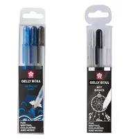 Sakura gelové perá 3ks metalické-Sakura + Sakura gelové perá 3ks Clear Black White-Sakura