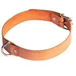 COBBYS PET Obojok z pravej kože 55cm/25mm prírodná hnedá