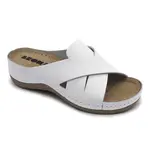932 Dámska zdravotná celokožená obuv s prackou 35 - 22 cm, biela, 4,5 cm