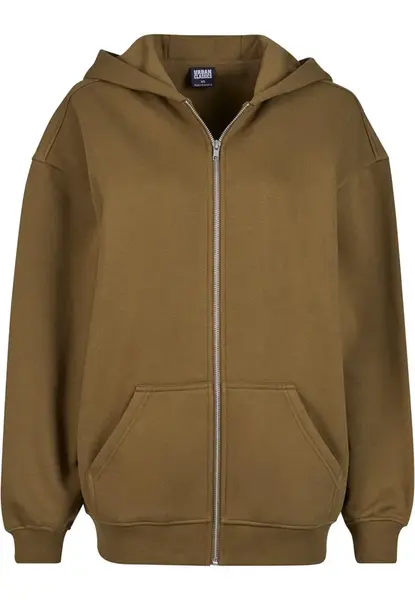 Women's summer olive zip-up sweatshirt