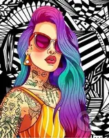 Žena s tetováním 30 x 40 cm (Diamantový obrázek)