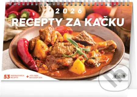 NOTIQUE Stolní kalendář Recepty za kačku 2026 (řádky)