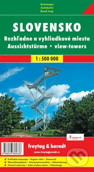 Slovensko - Rozľadne a vyhliadkové miesta (1:500 000)