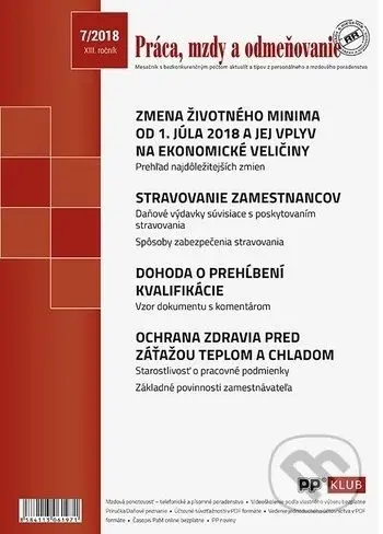 Práca, mzdy a odmeňovanie 7/2018
