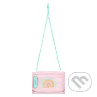 Peňaženka na krk Baagl Dúha růžová