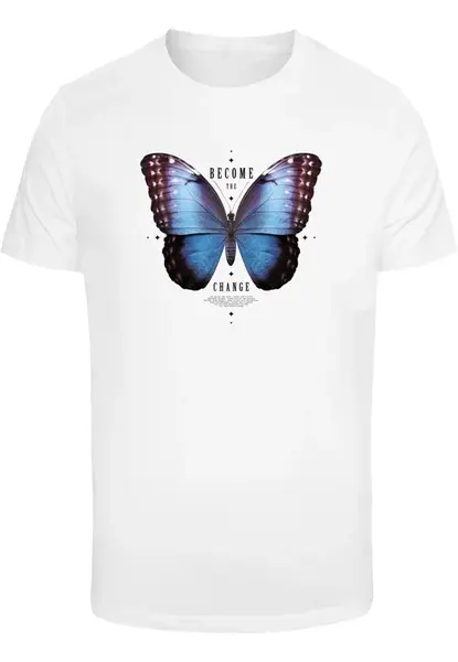 Men's T-shirt Become the Change Butterfly white