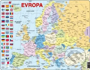 Puzzle MAXI - Mapa Evropy (na šířku)