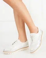 Resti Women's white lace-up shoes Isdiohra - Footwear