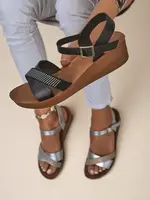 Resti Royal Fashion Women's Rhinestone Wedge Sandals Allona