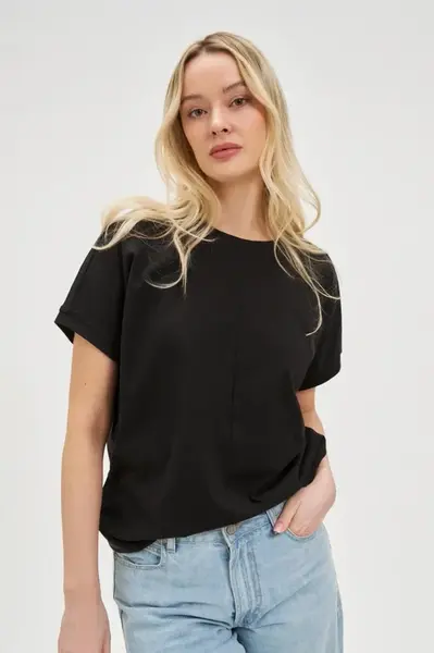 Marisse Women's T-Shirt L-Ts-4654 Black