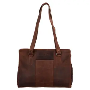 Dámska kožená kabelka Greenwood Fione - hnedá