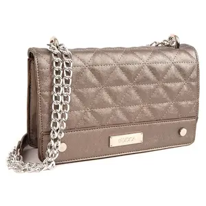 Dámska crossbody kabelka Doca 14122, syntetická koža − strieborná