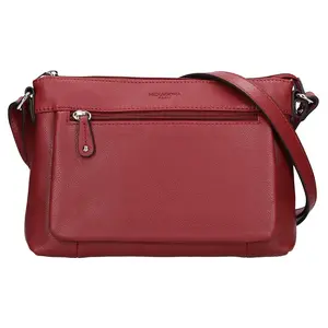 Dámská kožená crossbody kabelka Hexagona Violla - vínová