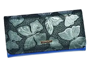 Dámská kožená peněženka Lorenti Nicol - modro-stříbrná