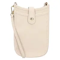 Dámska kožená kabelka na mobil a doklady Italia Simma - krémová