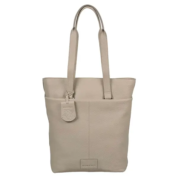 Dámska kožená batôžko kabelka Burkely Linda - svetlo šedá